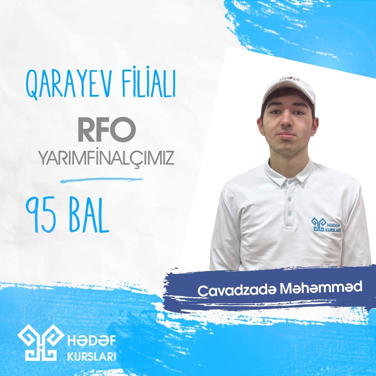 Hədəf Kurslarının abituriyenti Respublika Fənn Olimpiadasında yarımfinala vəsiqə qazanıb.