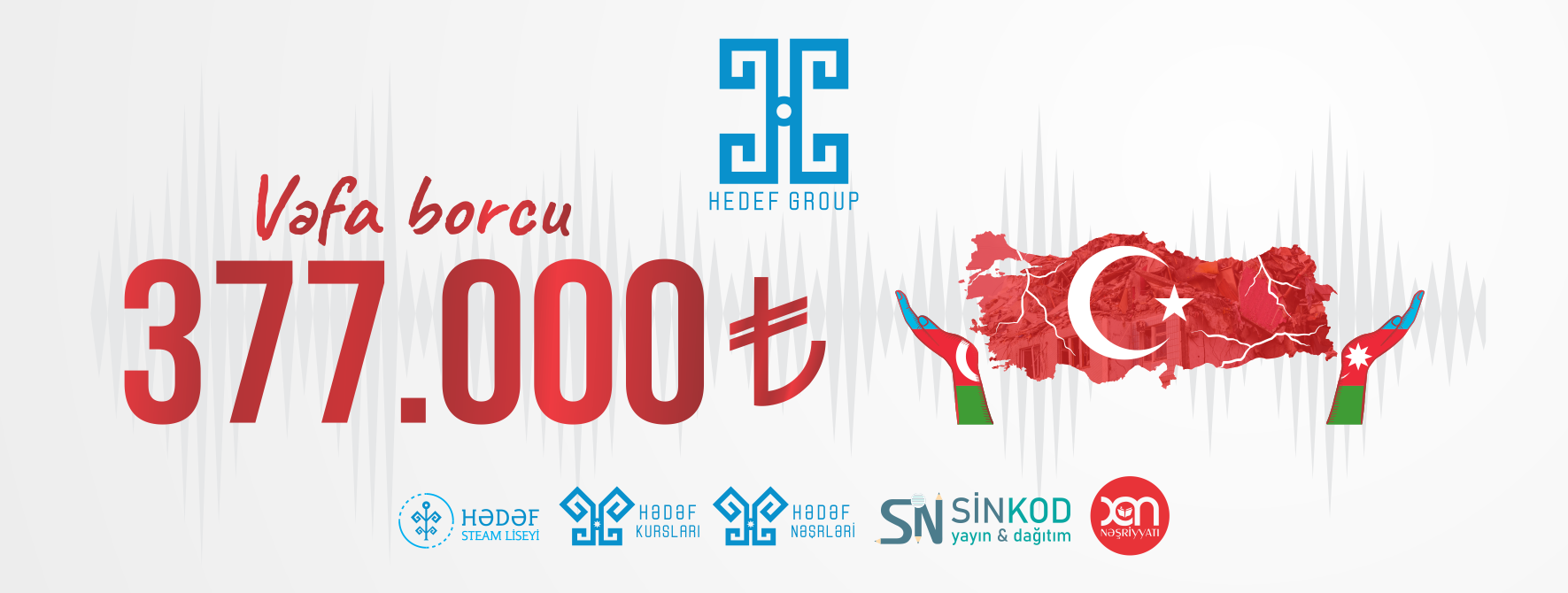 Qardaşa vəfa borcumuzu yerinə yetirmək üçün 34000 manat yardım topladıq.